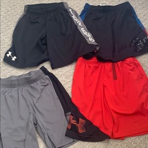 Lot of 4 under armour shorts